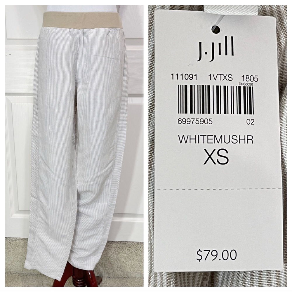NWT! J Jill striped linen pants